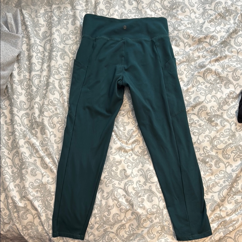 Balance Collection Green Leggings with Stretchy Fabric and Full-Length Design - Picture 2 of 4